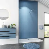 Sanexo Inloopdouche Blossom 100X200 8Mm Helder Glas Antikalk Chroom