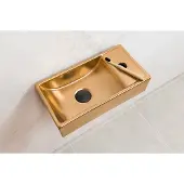 Saniclear Ruby fontein mat rose goud 40x22cm rechts