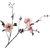 Silk-ka Kunstbloem-Zijde Roos Tak Perzik 116 cm