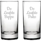 Fusion Gegraveerde longdrinkglas 28,5cl De Leafste Pake-De Leafste Beppe