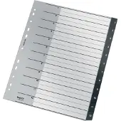 Leitz Recycle Tabbladen PP A4 - Extra Breed - 1-12 Numerieke Tabbladen - Zwart