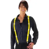 Vegaoo Neon gele bretels met led (neon geel)