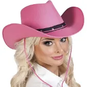 Boland - Hoed cowboy Wichita roze Roze - 59 - Volwassenen - Unisex - Cowboy - Indiaan - Festival