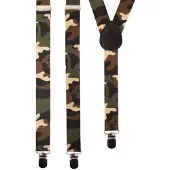 Partyxplosion Bretels camouflage | Leger bretellen (camouflage kleuren)