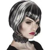 Coppens Pruik Vampire dream (wit en zwart)