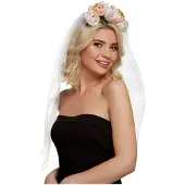 Smiffy Diadeem Met Bloemen En Sluier