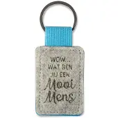 Miko Sleutelhanger - Mooi Mens | Vilt (grijs / blauw)