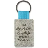 Miko Sleutelhanger - Engel | Vilt (grijs / blauw)