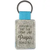 Miko Sleutelhanger - Papa | Vilt (grijs / blauw)