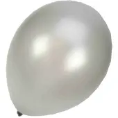 Wefiesta Kwaliteitsballon metallic zilver 50 stuks (zilver)