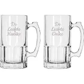 Libbey Gegraveerde Bierpul 1ltr De Leafste Muoike-De Leafste Omke