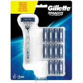 Gillette Mach3 Turbo Scheerapparaat + 12 Navulmesjes