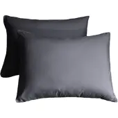 Y-NOT - Kussensloop Set (per paar) - Katoen - 60x70 - Donker Grijs