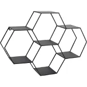 Loft42 Hexagon Wandrek Zeshoekig - Zwart - 57x80x20