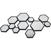 Loft42 Hexa Multispiegel - Zeshoek - Zwart - 120x70cm