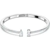Swarovski Vrouwenarmband - - Attract Manchette - Metaal - Kristal - Kleur Grijs