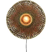 Good&Mojo Wandlamp Bali, hout licht, Woon-/ Eetkamer, Bamboe, Design, wandlamp