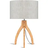 Good&Mojo Bamboe LED Tafellamp Annapurna | 1X E27 Max 40W | Light Linen