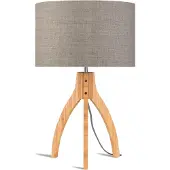 Good&Mojo Bamboe LED Tafellamp Annapurna | 1X E27 Max 40W | Dark Linen
