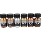 Packlinq Hobbyverf Metallic. Metallic Kleuren. 6x30 Ml/ 1 Doos