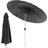 ML-Design Parasol Shanghai Ø 270 cm Zwart in Aluminium en Polyester ML-Design