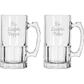 Libbey Gegraveerde Bierpul 1ltr De Leafste Pake-De Leafste Beppe