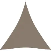 vidaXL Zonnescherm driehoekig 5x5x5 m oxford stof taupe