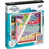 Totum dolfijn notitieboek dagboek diamond painting incl. 2000 strass steentjes knutselen schrijfboek cadeau hobby