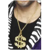 Smiffys Dressing Up & Costumes | Costumes - 70s Disco Fever - Dollar Sign Medallion