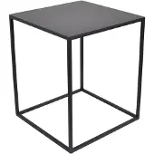 Loft42 Aron Bijzettafel vierkant - zwart metaal - 38x38x40