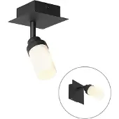 QAZQA Moderne badkamer spot zwart IP44 - Japie