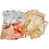 Packlinq Imitatie Bladmetaal. Koper. Goud. Zilver. 16x16 Cm. 3x50 Vel/ 1 Doos