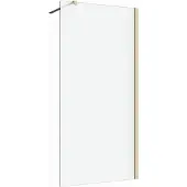 Guido Gusto Inloopdouche 30x200 8mm Nano glas mat goud serie Silvio Melkglas