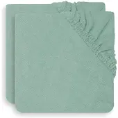 Jollein Aankleedkussenhoes Badstof 75x85cm - Ash Green - 2 Stuks