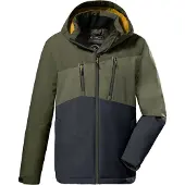 Killtec jongens winterjas, model KOW 204 BYS JCKT, donkergroen, maat 128, artikelnummer 38686-0