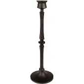 Clayre & Eef Kandelaar 33 cm Zwart Aluminium Kaarsenstandaard Zwart Kaarsenstandaard
