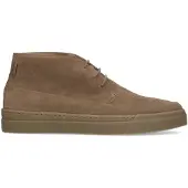 Manfield Taupe suède veterschoenen | Maat 40