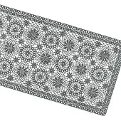 Unique living | tafelloper amira vinyl 40x150cm dark grey