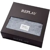 Replay Dop Beanie + Scarf Set Grey Melange Grijs