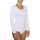 Ysabel Mora - Thermokleding - Thermoshirt Dames - Thermisch Onderhemd Dames met Lange Mouwen - Bruin - XXL