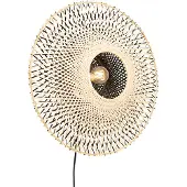 QAZQA Oosterse wandlamp rotan 50 cm met stekker - Rina