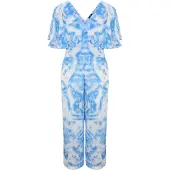 Wallis Jumpsuit blauw / wit
