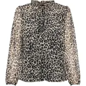 ONLY Blouse 'Ditsy' beige / grijs / zwart