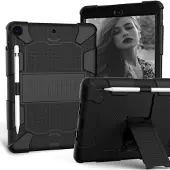 Mobigear Shockproof Hardcase voor Apple iPad 7 (2019) - Zwart