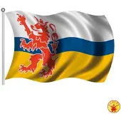 Partyxplosion Vlag Limburg 90x150cm (blauw, geel, wit en rood)