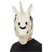 Smiffys Unicorn skeleton masker (naturel / zwart)