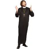 Boland Verkleedpak Priester Heren Zwart maat M/L