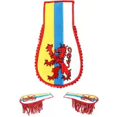 Scheepers Schouder epaulette Limburgs wapen (blauw, geel, wit en rood)
