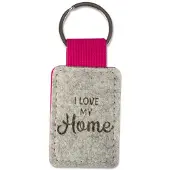 Miko Sleutelhanger - Home | Vilt (grijs / pink)