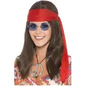 Smiffy Hippie Chick set dames bruin